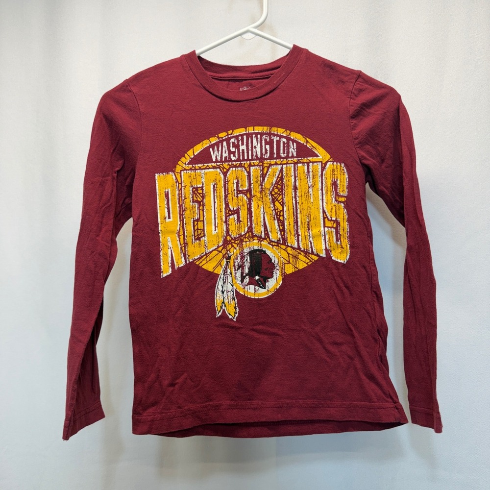 Washington Redskins NFL T-Shirt Kids Youth 8 Burgundy Long‎ Sleeve Graphic Tee